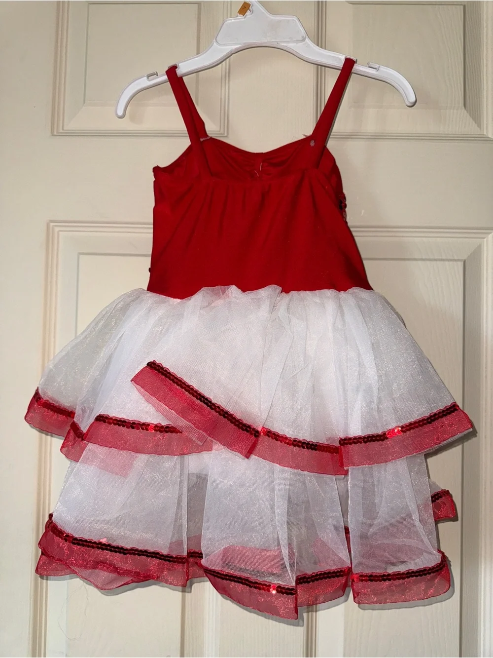 Red Sequin Tulle Girls' Dance Costume Dress - Brand: